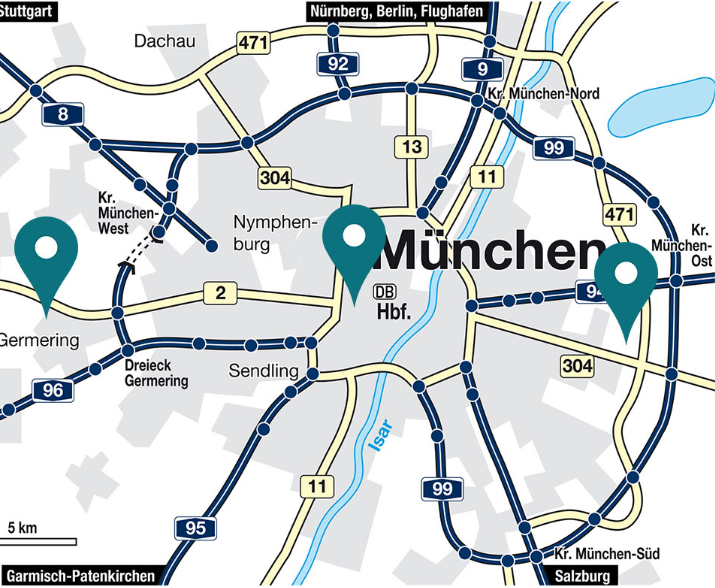 FANA Monteurzimmer Locations in München